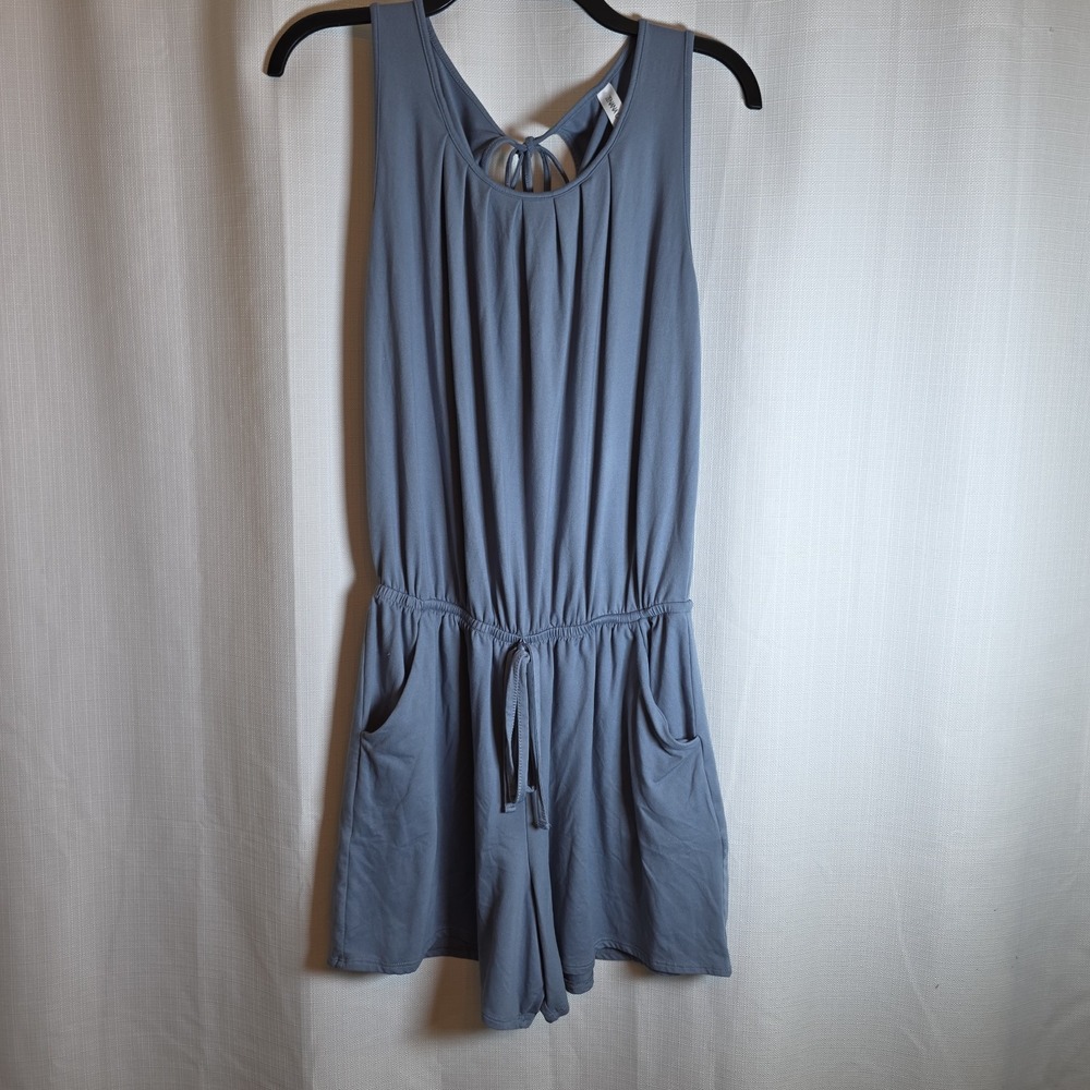Zenana Sleeveless Romper Womens Large Summer Loungewear One Piece Beach Boat Day